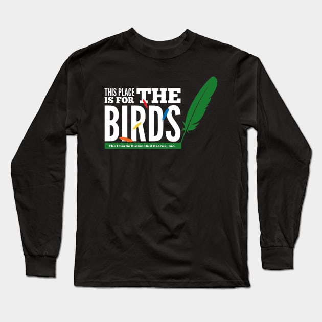 CB for the birds 2 - white type Long Sleeve T-Shirt by Just Winging It Designs